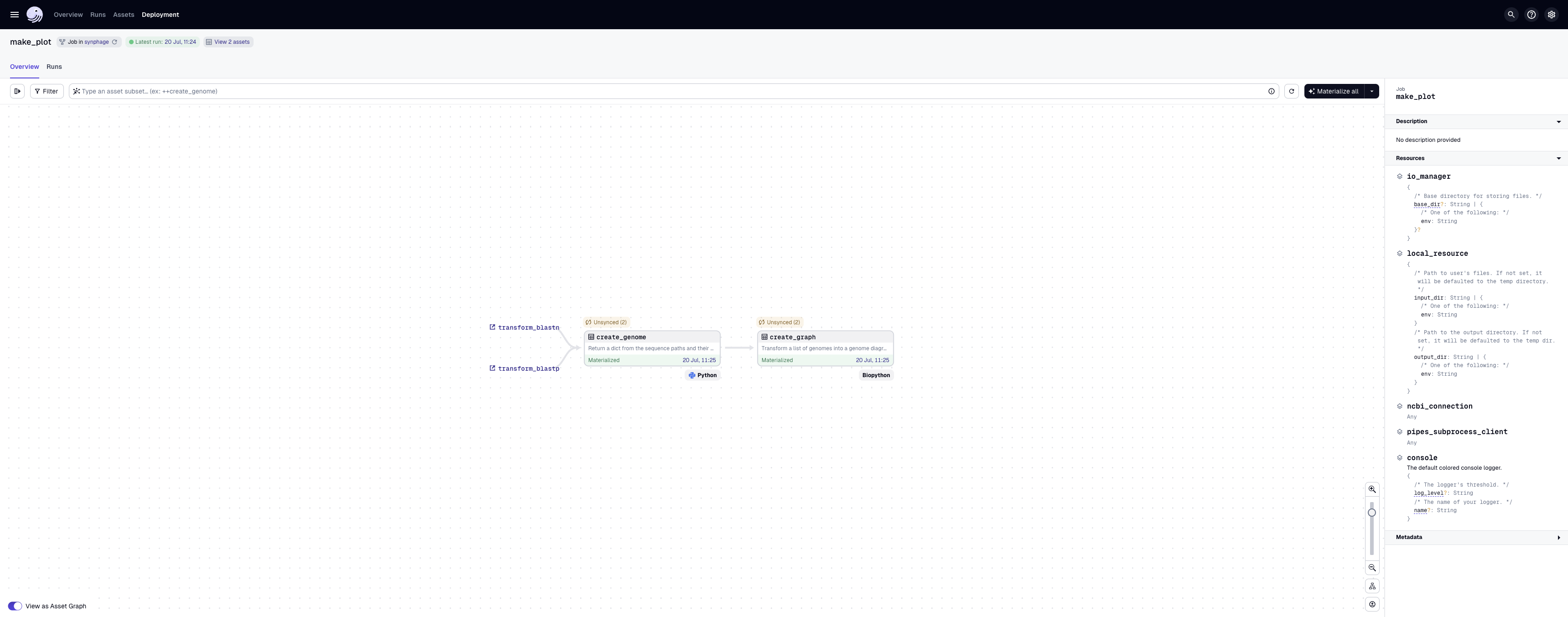 Completed job - Plot Job